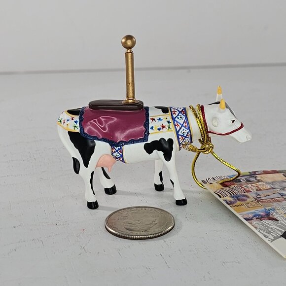 Cow Parade Mini Moo Carousel Cow Figurine 2002 #23124 - Picture 2 of 8